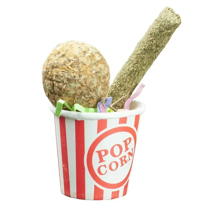 A&E Nibbles – Timothy Hay Popcorn Chew with Crinkle Paper