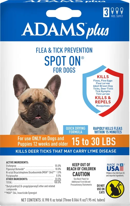Adams Plus Flea & Tick Spot On For Dogs
