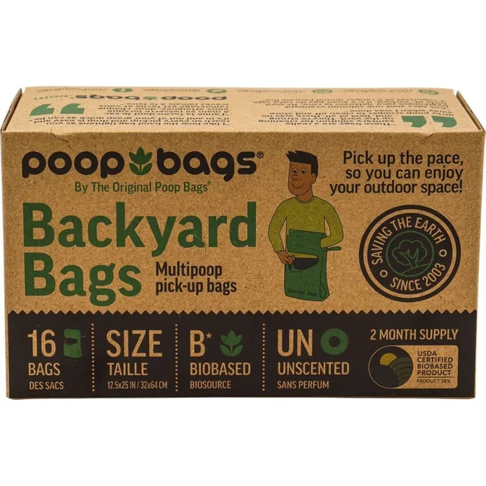 The Original Poop Bags Biobased Backyard Bags
