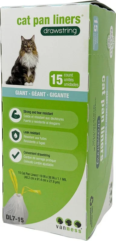 VAN NESS DRAWSTRING CAT PAN LINERS
